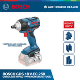 Bosch GDS 18 V-EC 250 Cordless Impact Wrench (Bare Tool)